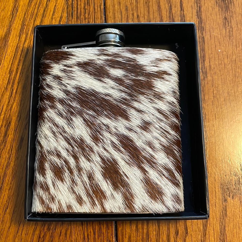 Cowhide flask!